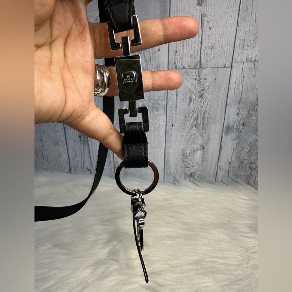 GUCCI leather strap for ID or key